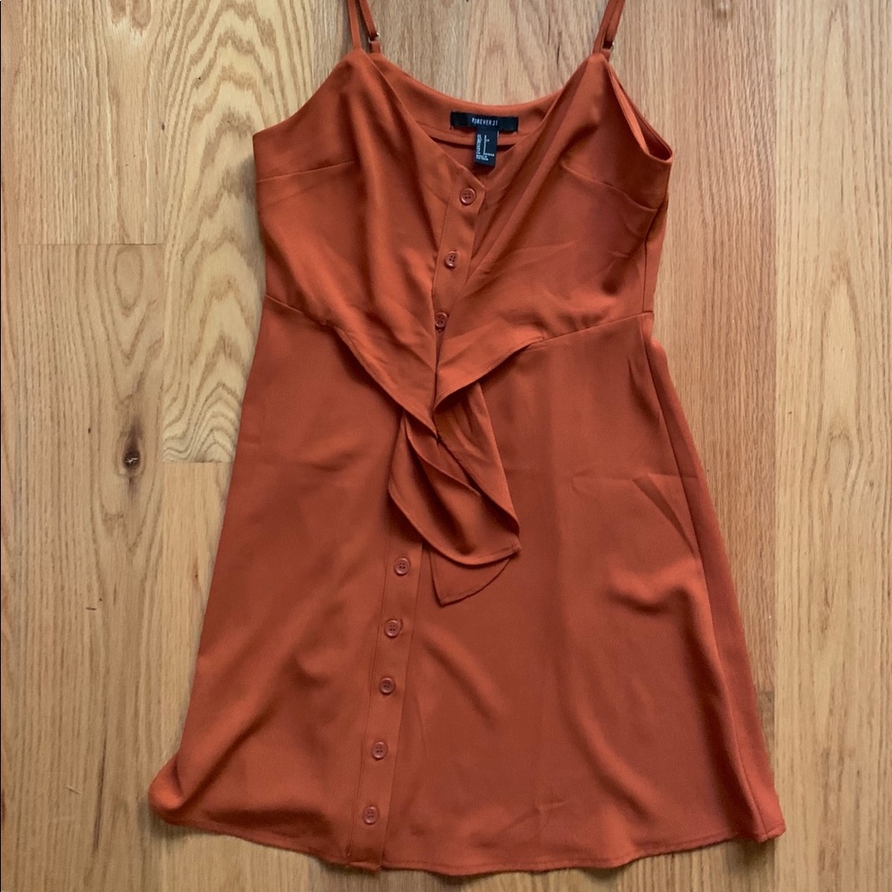Orange Button Front Dress *NEVER WORN*